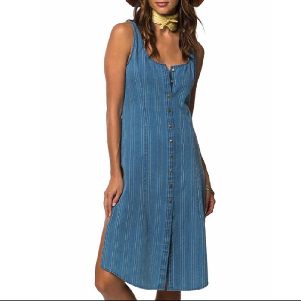 O’Neill Jodie striped button down denim dress